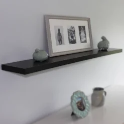 60" Slim Floating Shelf Wall Mounted Hidden Brackets Black - Inplace 5 60" Slim Floating Shelf Wall Mounted Hidden Brackets Black - Inplace -Living Space Shop GUEST f447de1d 53a3 4126 b928 526b793365f5