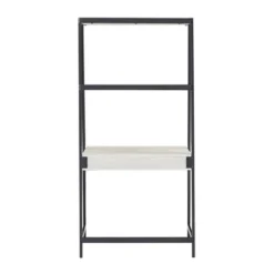 3pc Neveah Marble Ladder Desk And Bookcase Set Matte Black - Inspire Q -Living Space Shop GUEST f4da1c18 db49 4b36 ac83 0e333fdd9f30