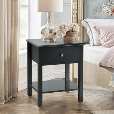 Tangkula End Table Nightstand W/Drawer & Shelf Bedroom Living Room Furniture Black 1 Tangkula End Table Nightstand W/Drawer & Shelf Bedroom Living Room Furniture Black