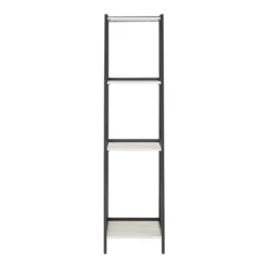 3pc Neveah Marble Ladder Desk And Bookcase Set Matte Black - Inspire Q -Living Space Shop GUEST f5a5119b cb52 4f10 915d c4a916fbbaac