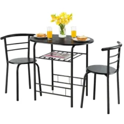 Costway 3 Pcs Dining Set 2 Chairs And Table Compact Bistro Pub Breakfast Home Kitchen 22 Costway 3 Pcs Dining Set 2 Chairs And Table Compact Bistro Pub Breakfast Home Kitchen -Living Space Shop GUEST f74808a6 6520 4967 acb8 f242e2675ae8