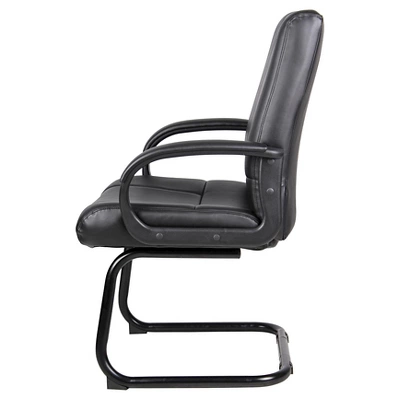 Caressoft Mid Back Guest Chair Black - Boss Office Products 2 Caressoft Mid Back Guest Chair Black - Boss Office Products - Image 2
