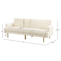 Lanna 76"Wide Vegan Leather Modern Style Convertible Futon Sofa Bed For Living Room Guest Bedroom | ARTFUL LIVING DESIGN 20 Lanna 76"Wide Vegan Leather Modern Style Convertible Futon Sofa Bed For Living Room Guest Bedroom | ARTFUL LIVING DESIGN -Living Space Shop GUEST f825eb1e 1572 433c 8583 0527f745eeaf