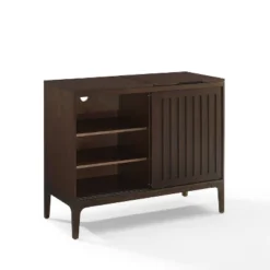 Asher Record Storage Media Console Dark Brown - Crosley -Living Space Shop GUEST f888fe7a 0501 4034 990f 91b88ce79054