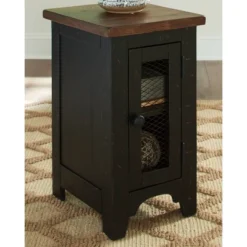 Valebeck Chair Side End Table Black/Brown - Signature Design By Ashley
