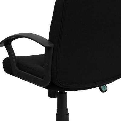 Emma And Oliver Mid-Back Fabric Executive Swivel Office Chair With Nylon Arms 4 Emma And Oliver Mid-Back Fabric Executive Swivel Office Chair With Nylon Arms - Image 4