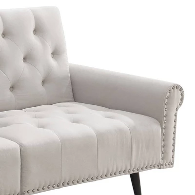 82" Eiroa Sofa Beige Fabric - Acme Furniture 6 82" Eiroa Sofa Beige Fabric - Acme Furniture - Image 6