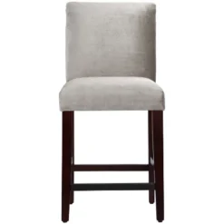 25" Velvet Parsons Counter Height Barstool Wood - Threshold™ -Living Space Shop GUEST f9dfe6cc 73c9 46f6 9146 046c7990b68e