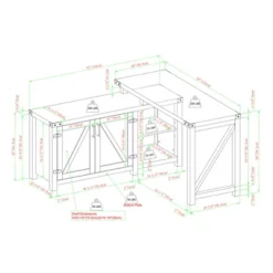 Farmhouse Rustic L Shaped Desk With Storage - Saracina Home -Living Space Shop GUEST fa005513 b6d6 42aa a114 0fa1d28fdef4