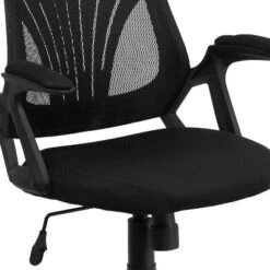 Flash Furniture Mid-Back Designer Black Mesh Swivel Task Office Chair With Open Arms -Living Space Shop GUEST fa3f44b6 0f77 456c 883b 96b3d8d20c71