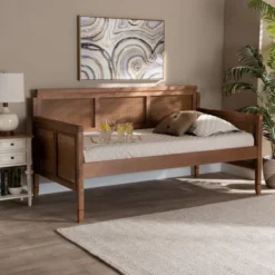 Twin Toveli Wood Daybed Ash Walnut - Baxton Studio -Living Space Shop GUEST faa5c78d d4e1 4a56 bf28 08407fd434d2