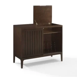 Asher Record Storage Media Console Dark Brown - Crosley -Living Space Shop GUEST fb9e4daa da95 4348 9afa af1f09b9ff9b