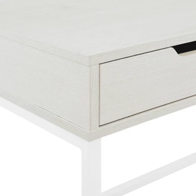 40" Contempo Desk With Drawer And Shelf White Oak - OSP Home Furnishings 4 40" Contempo Desk With Drawer And Shelf White Oak - OSP Home Furnishings - Image 4