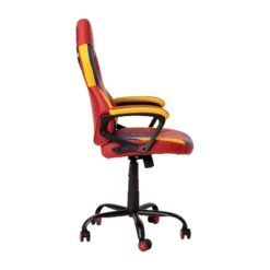 Emma And Oliver Faux Leather Ergonomic Designer Back Gamer Chair With Diamond Stitch, Lumbar Support & Padded Arms In Red, Blue & Yellow -Living Space Shop GUEST fc20821d 355e 460b 9239 181c9f18697e