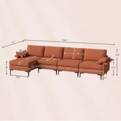 Costway L-shaped Modern Modular Sectional Sofa W/ Reversible Chaise & 4 USB Ports 13 Costway L-shaped Modern Modular Sectional Sofa W/ Reversible Chaise & 4 USB Ports -Living Space Shop GUEST fc8a36af 5b73 4cd8 bd1e 71e745a6f2cb
