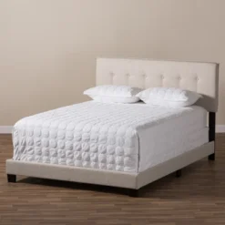Audrey Modern And Contemporary Fabric Upholstered Bed - Baxton Studio -Living Space Shop GUEST fd61f411 ee67 4fea ae1d e2404c98457b