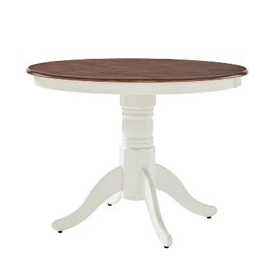 Shelby Round Dining Table Distressed White - Crosley 2 Shelby Round Dining Table Distressed White - Crosley - Image 2