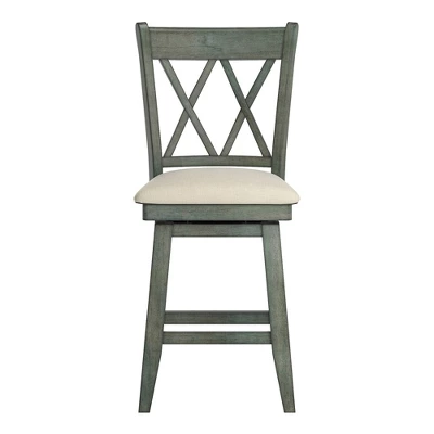 24" South Hill Double X Back Swivel Counter Height Chair - Inspire Q 2 24" South Hill Double X Back Swivel Counter Height Chair - Inspire Q - Image 2