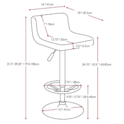 Set Of 2 Adjustable Low Back Barstool White - CorLiving -Living Space Shop GUEST ffd1dce5 8214 442c 8c41 65b0746f246e